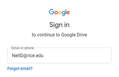 Sign in with NetID email